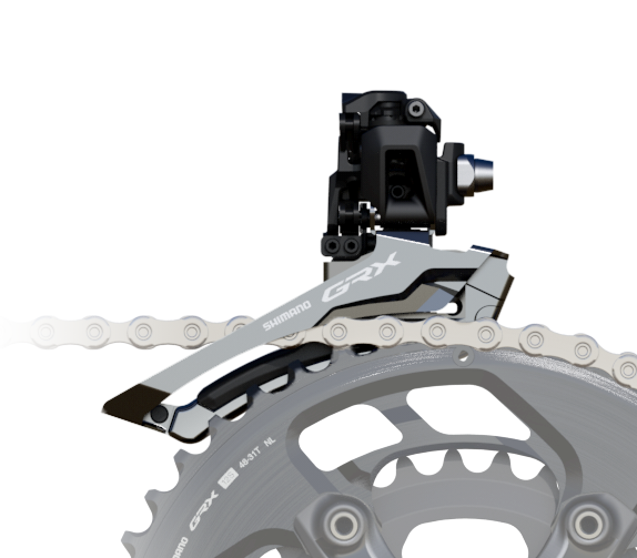 Shimano GRX FD-RX820 (mechanical, 2x12)